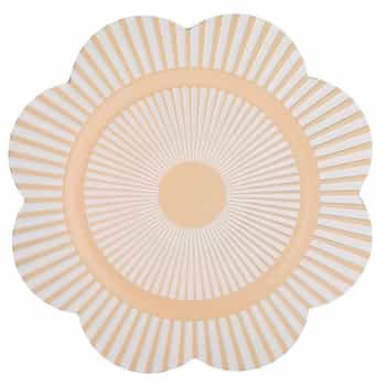 Placemat plate flower apricot 34.5 cm - stylish table decoration 2