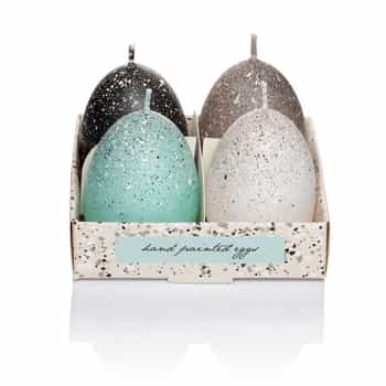 Turquoise Egg Candles - 4 Pieces, perfect for Easter 2