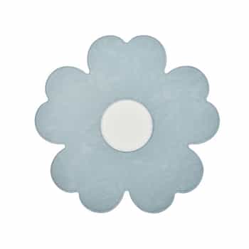 Flower Table Mat Blue - Round Table Mat 38 cm 2