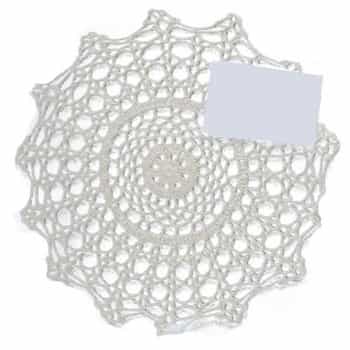 Lace doily round Lace decorative 25 cm - delicate decoration 2