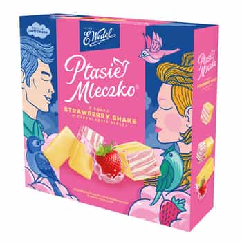 Ptasie Mleczko Shake - Strawberry Cocktail Flavored Foams 340g 2