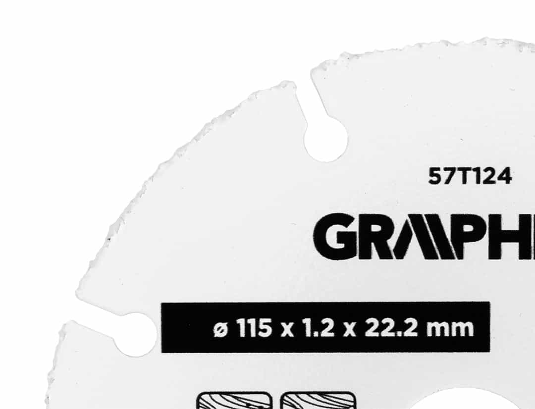 GRAPHITE Wood cutting disc with nails 115 mm - reliable tool 7