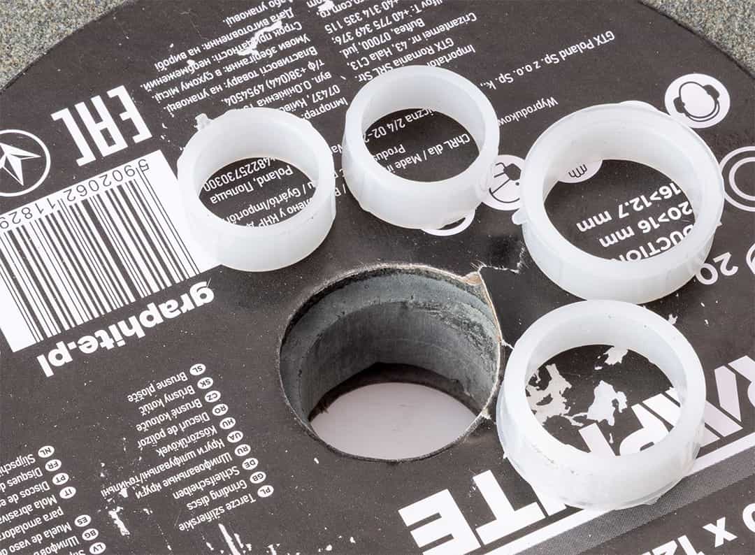 GRAPHITE Grinding wheels 125 x 16 mm P60 - 2 pieces for bench grinder 6