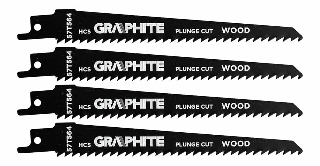 GRAPHITE Reciprocating saw blade set HCS/BIM 10 pieces 5