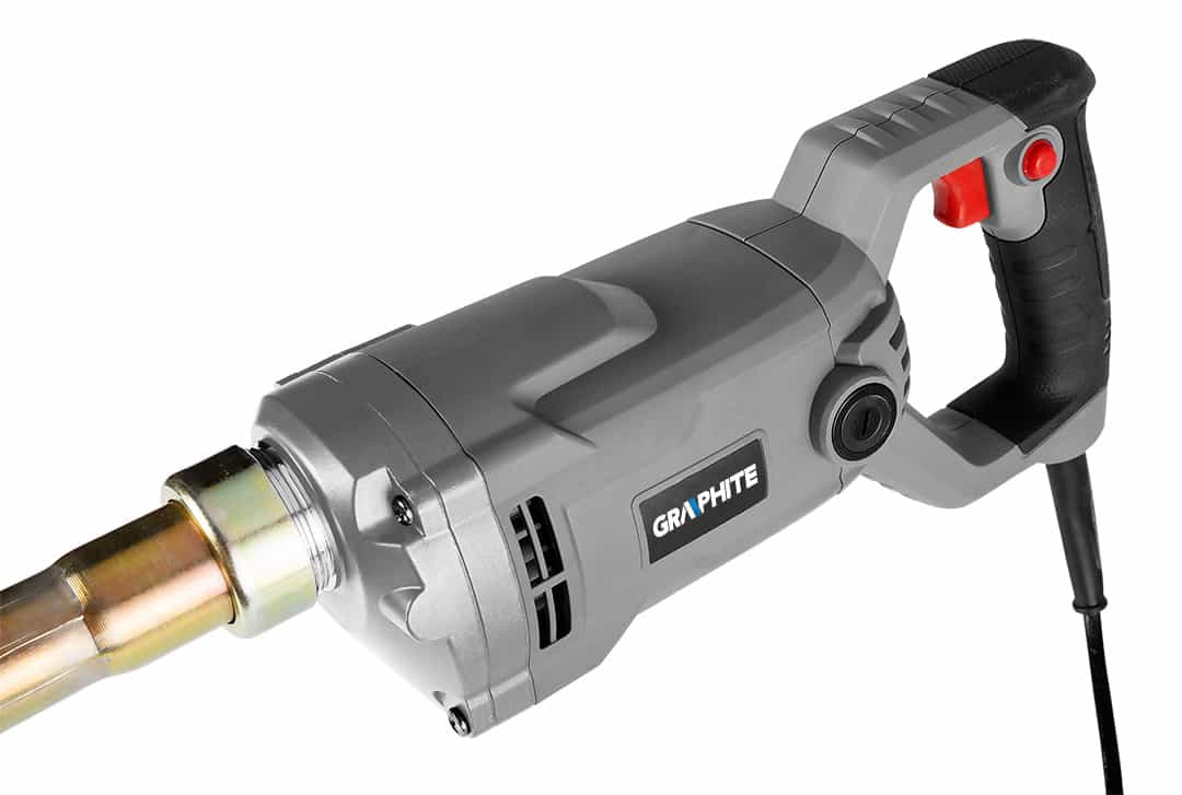 GRAPHITE Concrete vibrator 1100W with 3m poker - solid foundations 6