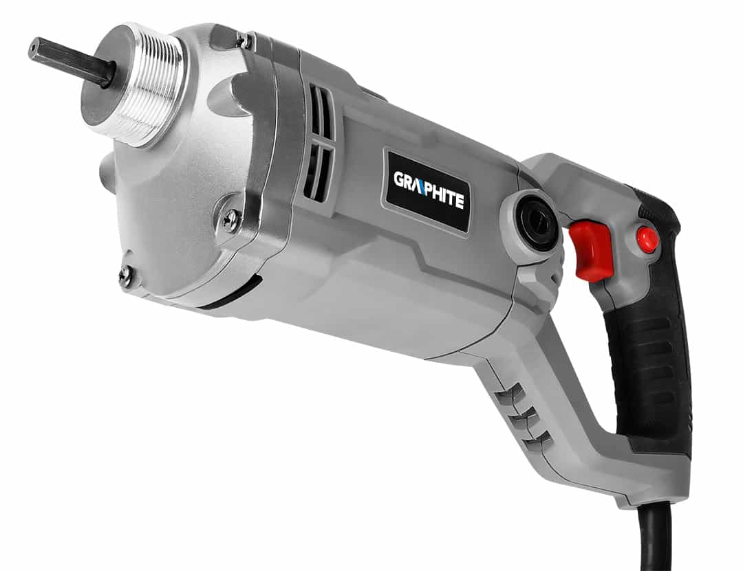 GRAPHITE Concrete vibrator 1100W with 3m poker - solid foundations 7
