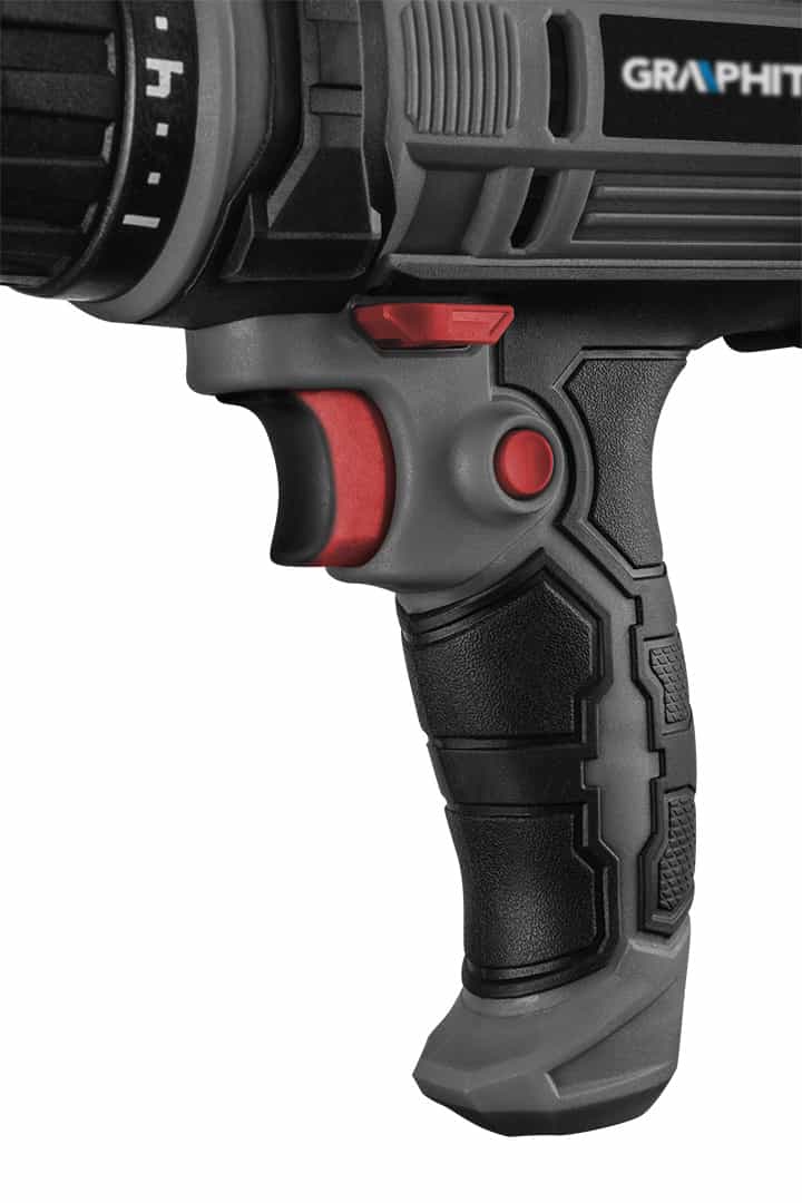 GRAPHITE 300W Corded Drill Driver with Self-Clamping Chuck and Case 10