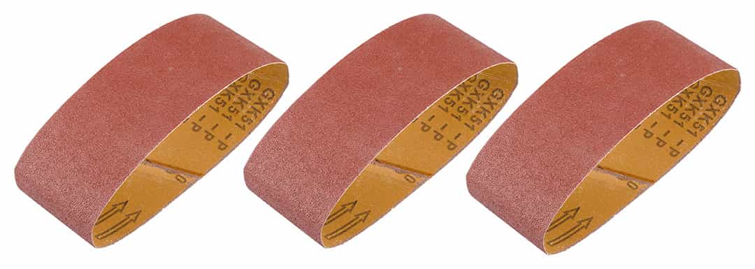 GRAPHITE Sanding belts 75 x 457 mm, P60, 3 pieces - ideal for sander 6