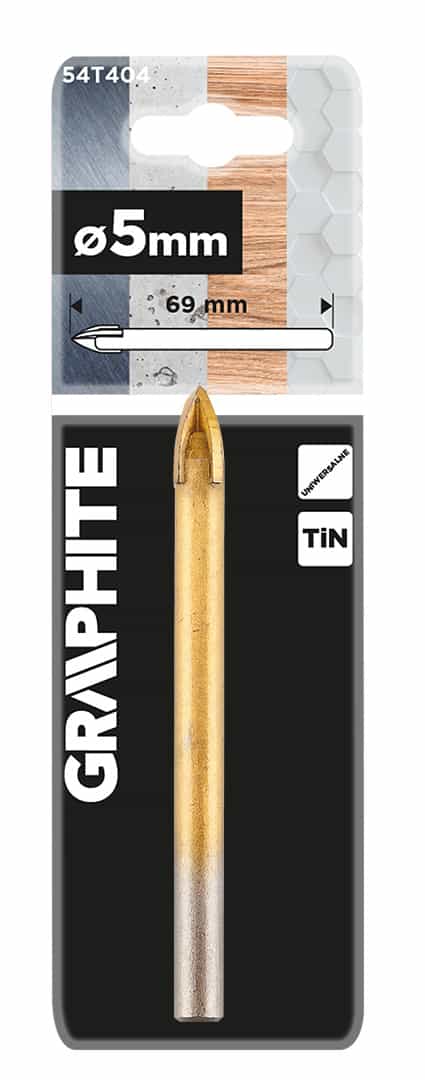 GRAPHITE Universal drill bit TiN 5 mm - reliable tool for every material 5