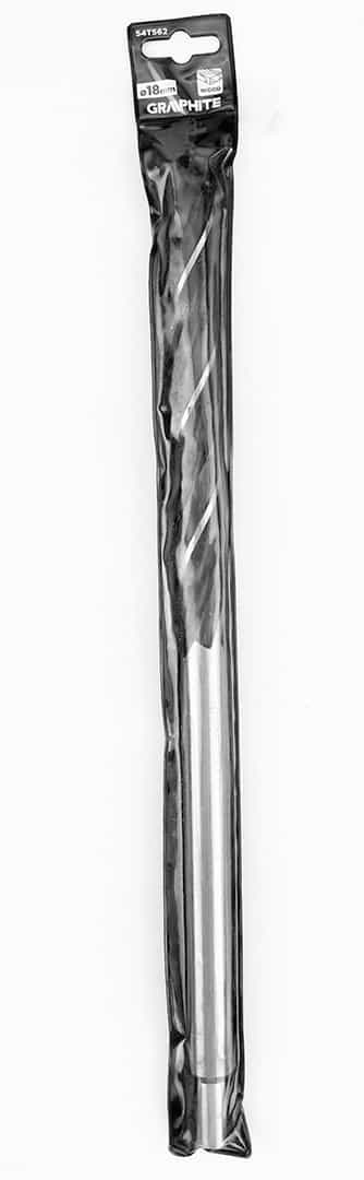 GRAPHITE Wood drill extended 18 x 400 mm - ideal for deep holes 5