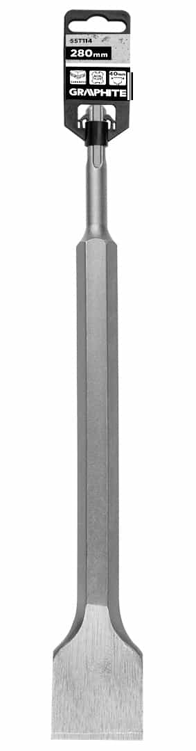 GRAPHITE Flat chisel SDS Plus 40 x 17 x 280 mm - reliable tool for concrete 5
