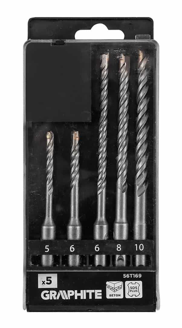 GRAPHITE Concrete drill bit set SDS Plus 5 pcs. 5