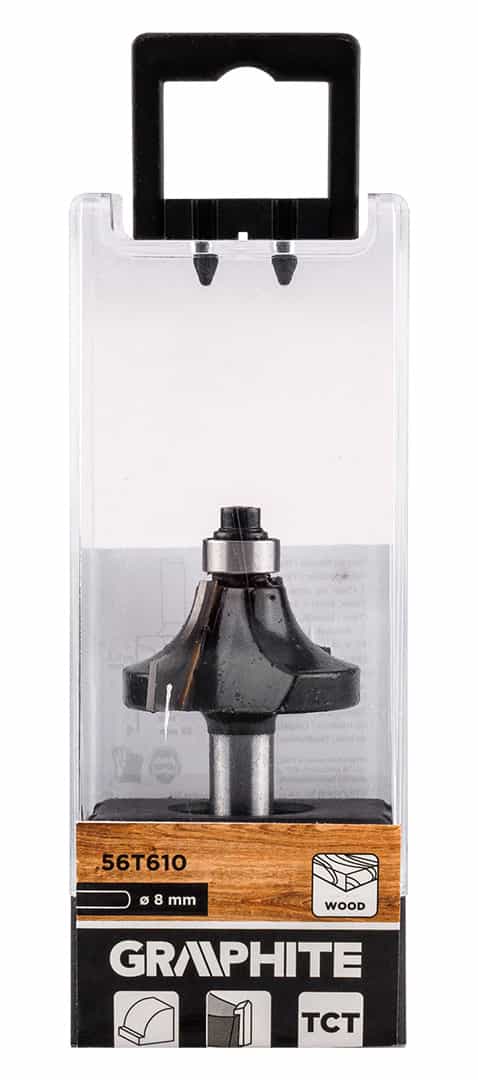 GRAPHITE Wood router bit with bearing decorative carbide 32 x 15.5 mm 10