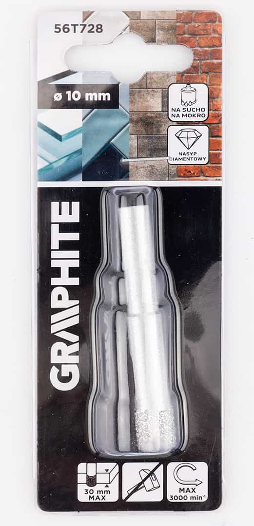 GRAPHITE Diamond core drill bit 10 mm for tiles and ceramics 4
