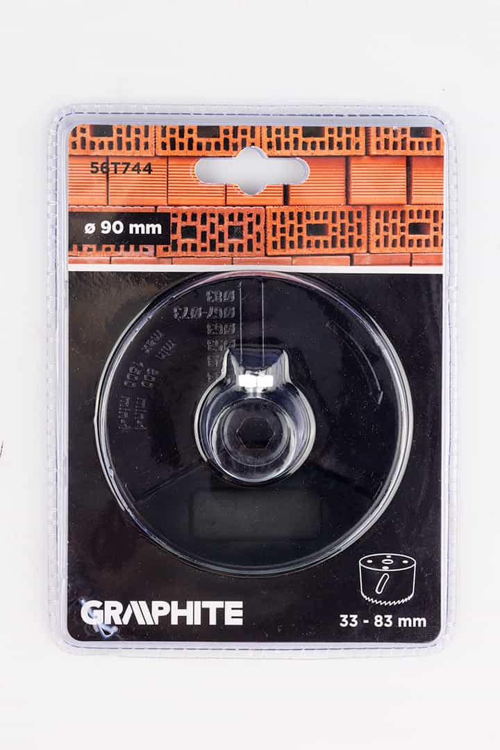 GRAPHITE Mounting plate for tungsten hole saws 33-73 mm - reliable mounting 9