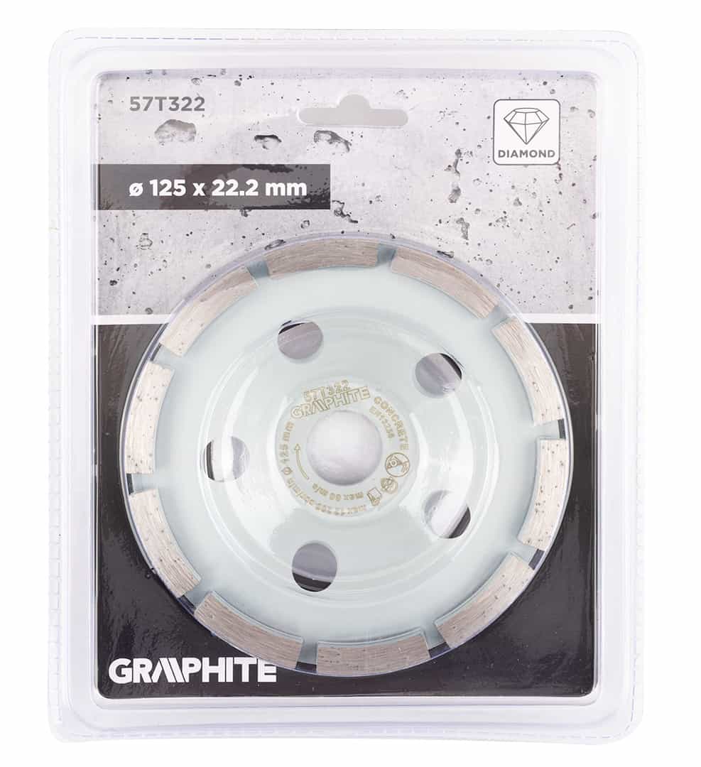 GRAPHITE Diamond Grinding Disc - 1 Segment, 125 mm - ideal for concrete 9