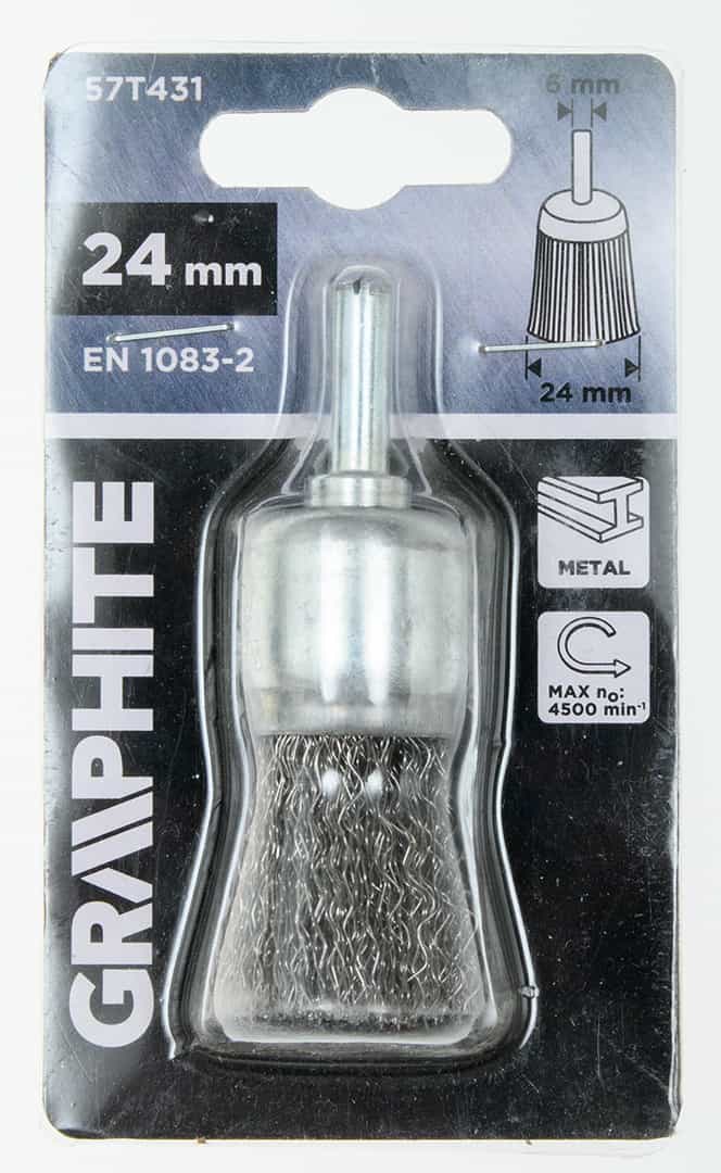GRAPHITE Wire brush pencil type 24 mm for drill 5