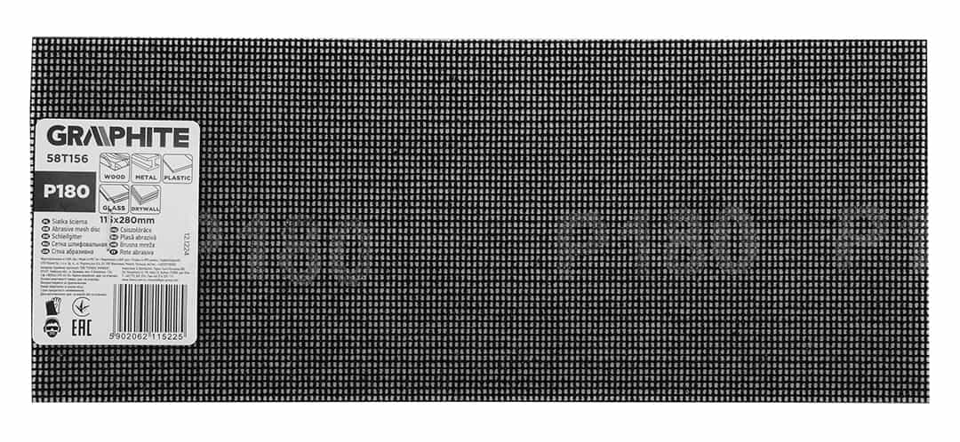 GRAPHITE Abrasive mesh 115 x 280 mm, grit P180 - ideal for sanding 8