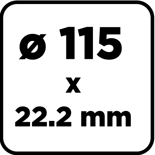 GRAPHITE Diamond cutting disc segmented 115 x 22.2 mm for dry cutting 10