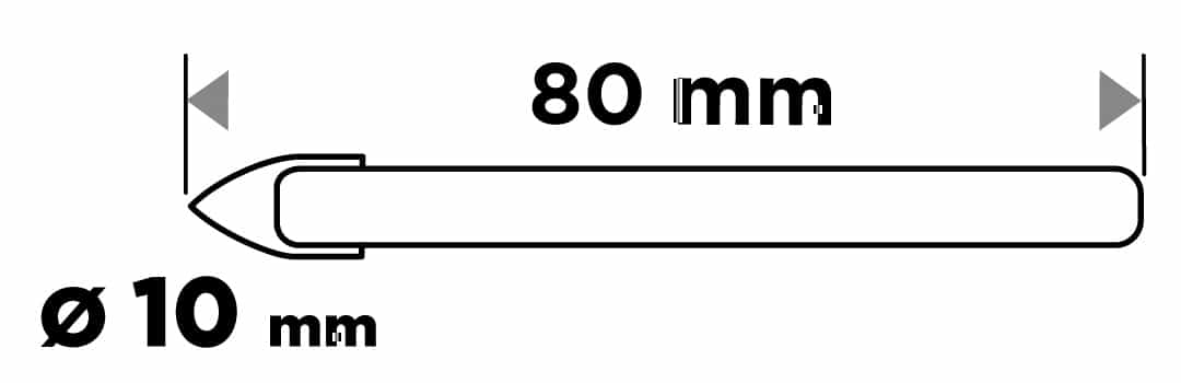 GRAPHITE Glass Drill Bit 10 mm - precise tool for every DIY enthusiast 4