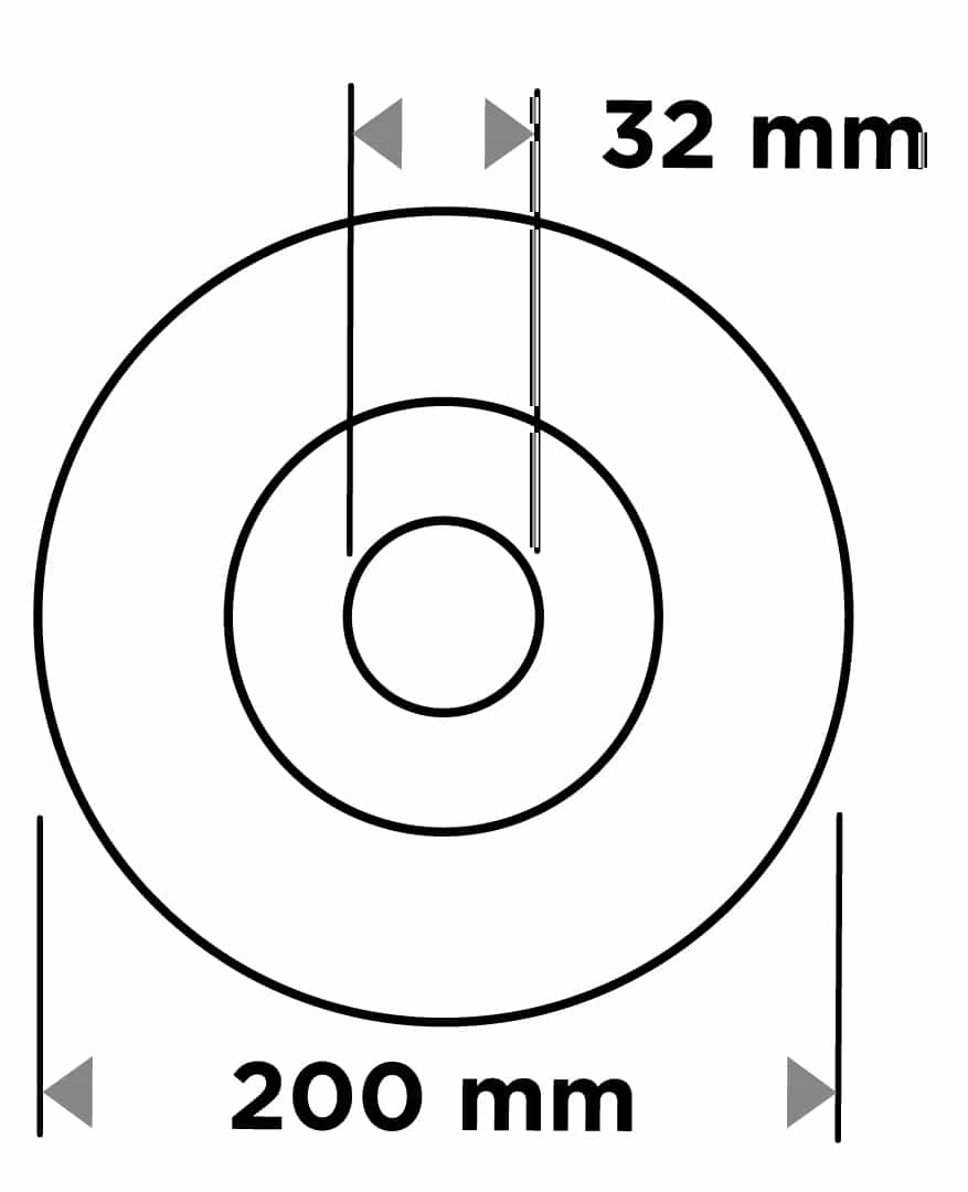 GRAPHITE Wire brush disc 200 x 32 mm, steel corrugated wire 7