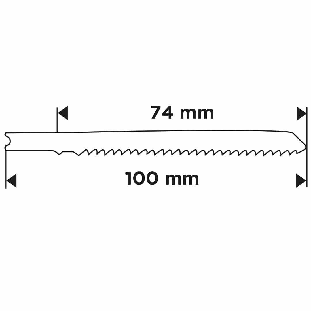 GRAPHITE Jigsaw blade 10 TPI HCS U-shank 2 pieces - clean cut 6