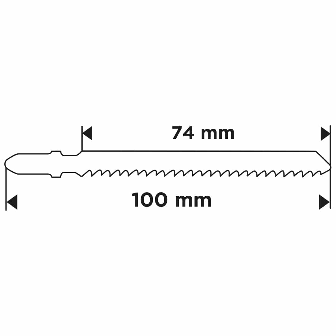GRAPHITE Jigsaw blade 10 TPI HCS - clean cut 6