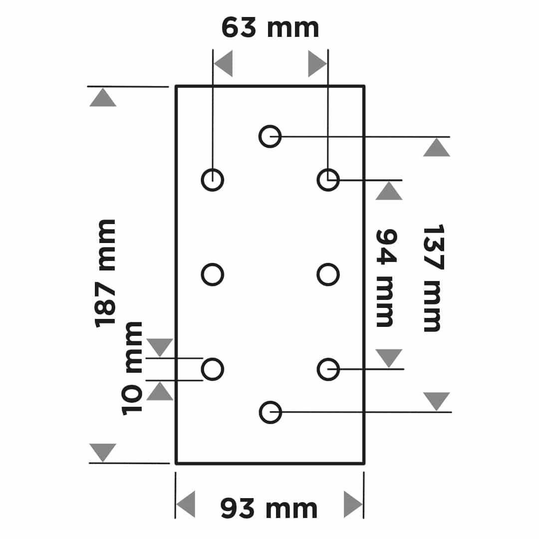 GRAPHITE Sanding papers with Velcro 93 x 185 mm, P100, 5 pieces 7