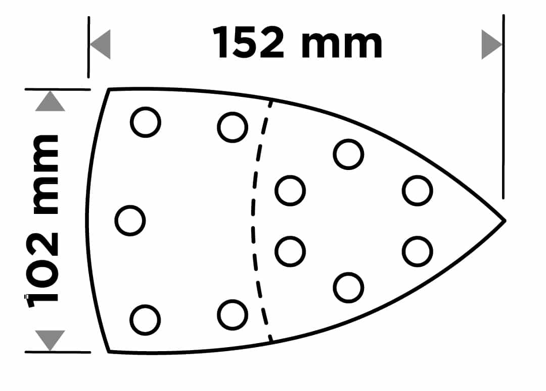 GRAPHITE Sanding papers with velcro 102 x 152 mm, P60, 5 pieces - ideal for sander 9