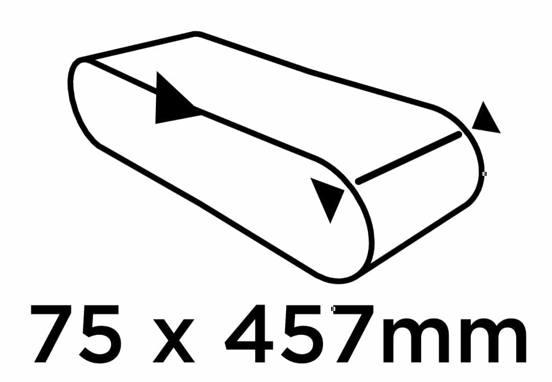 GRAPHITE Endless sanding belts 75 x 457 mm, P80, 3 pcs - for belt sanders 6