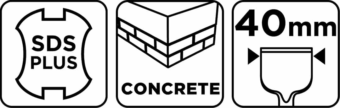 GRAPHITE Flat chisel SDS Plus 40 x 17 x 280 mm - reliable tool for concrete 10