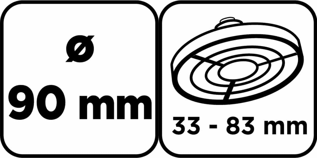 GRAPHITE Mounting plate for tungsten hole saws 33-73 mm - reliable mounting 6