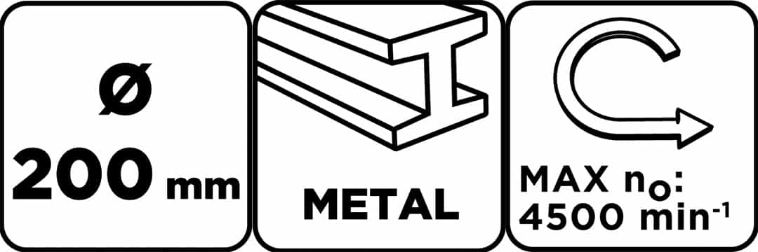 GRAPHITE Wire brush disc 200 x 32 mm, steel corrugated wire 6