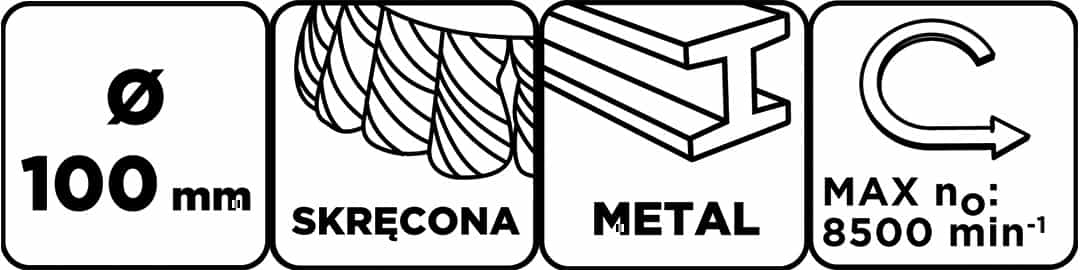 GRAPHITE Wire cup brush 100 mm for angle grinder 4