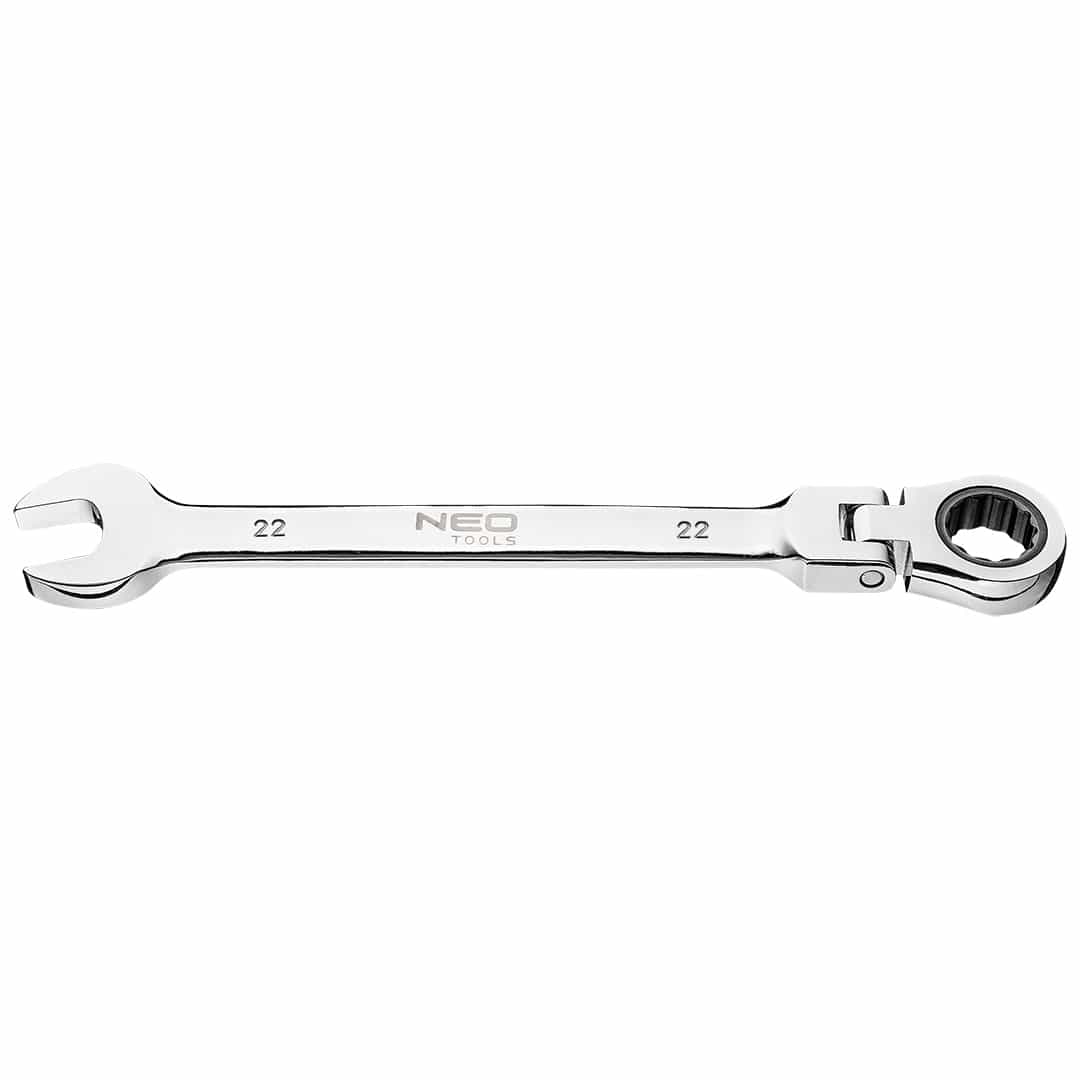 NEO Combination wrench with swivel head and ratchet 22 mm - reliable tool in every workshop 7