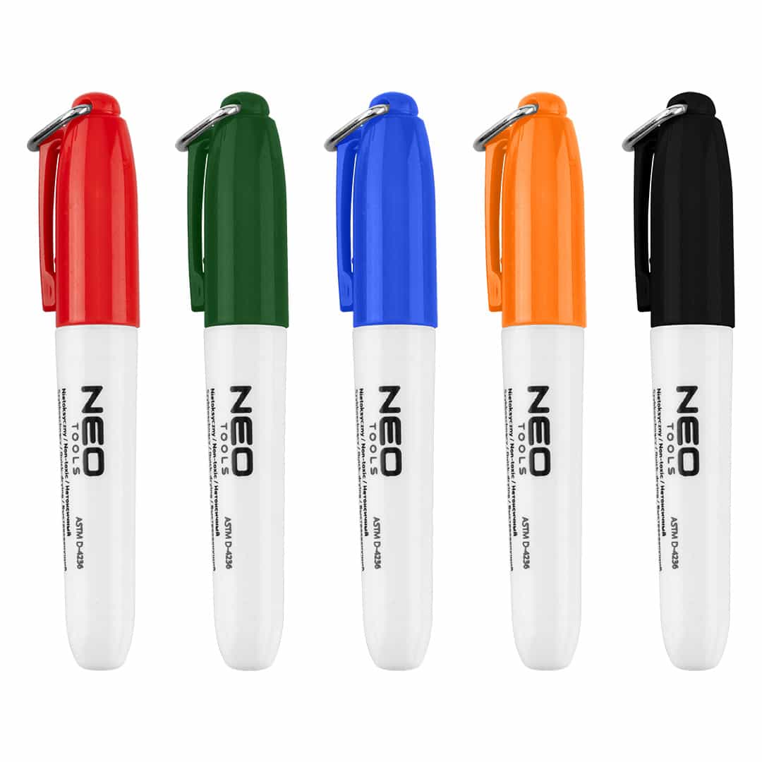 NEO TOOLS Mini permanent marker 5 colors - ideal for precise tasks 2