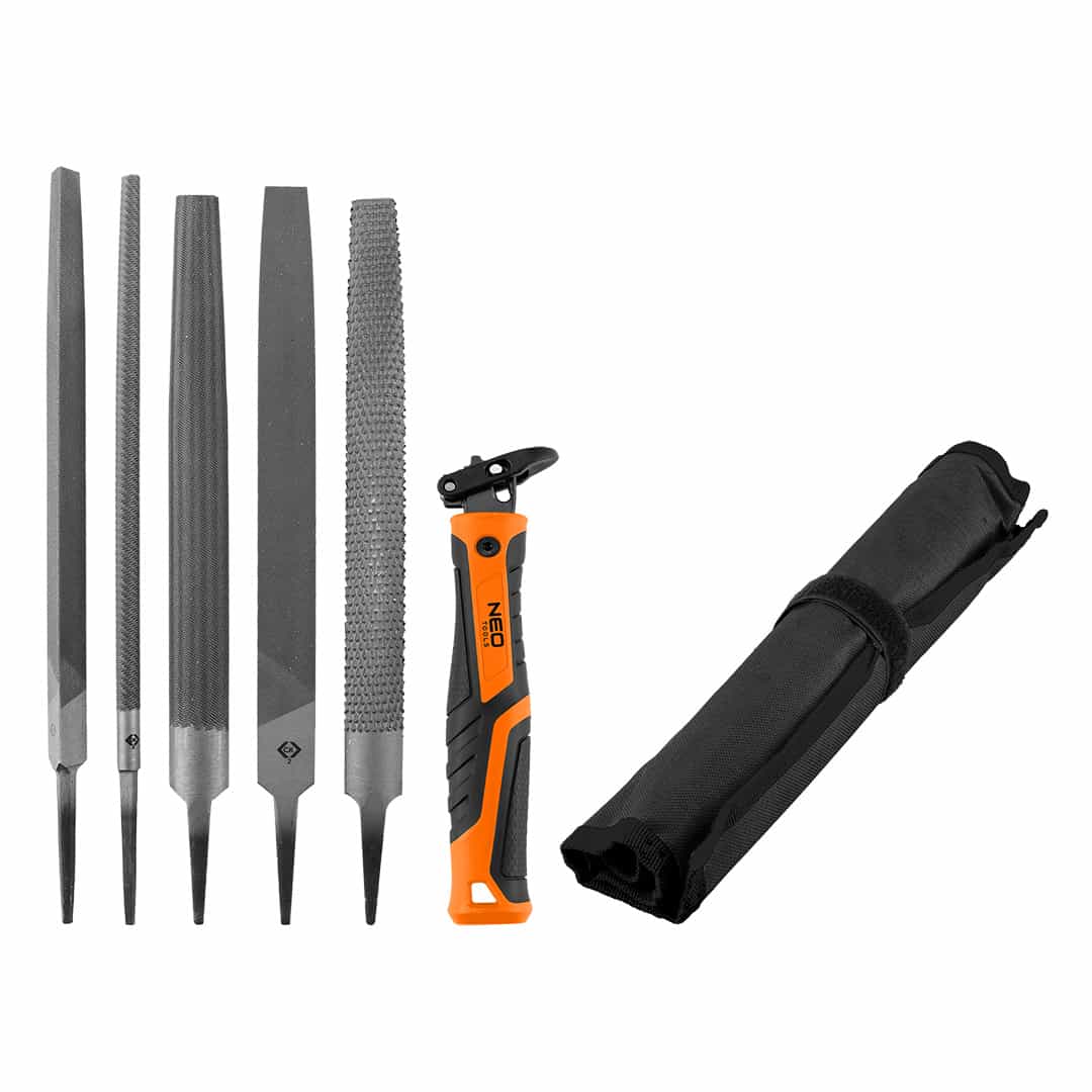 NEO TOOLS File handle with 5+1 set - universal and comfortable 2