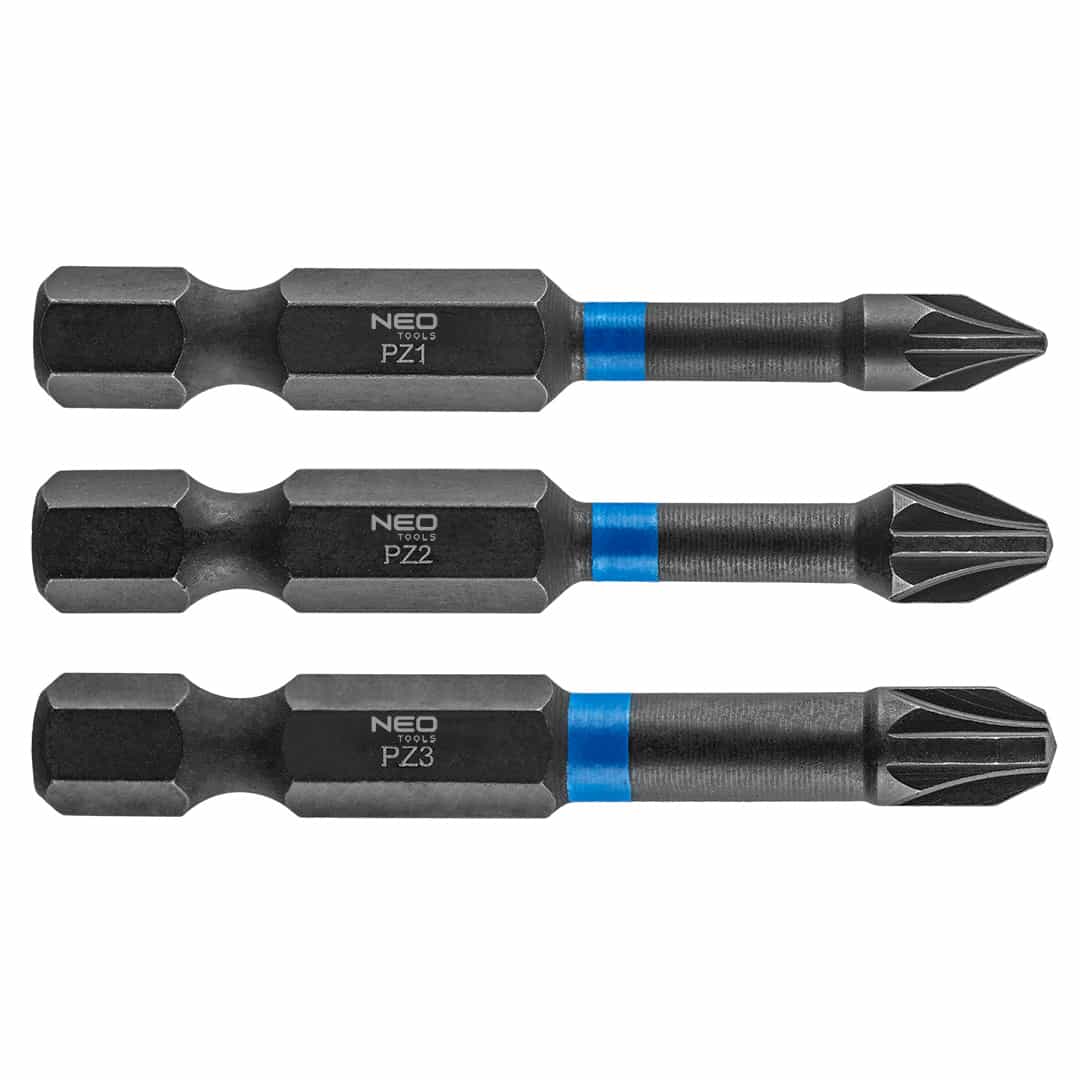 NEO TOOLS Impact driver bits PZ1/2/3 x 50 mm, 3 pcs. - reliable tool 2