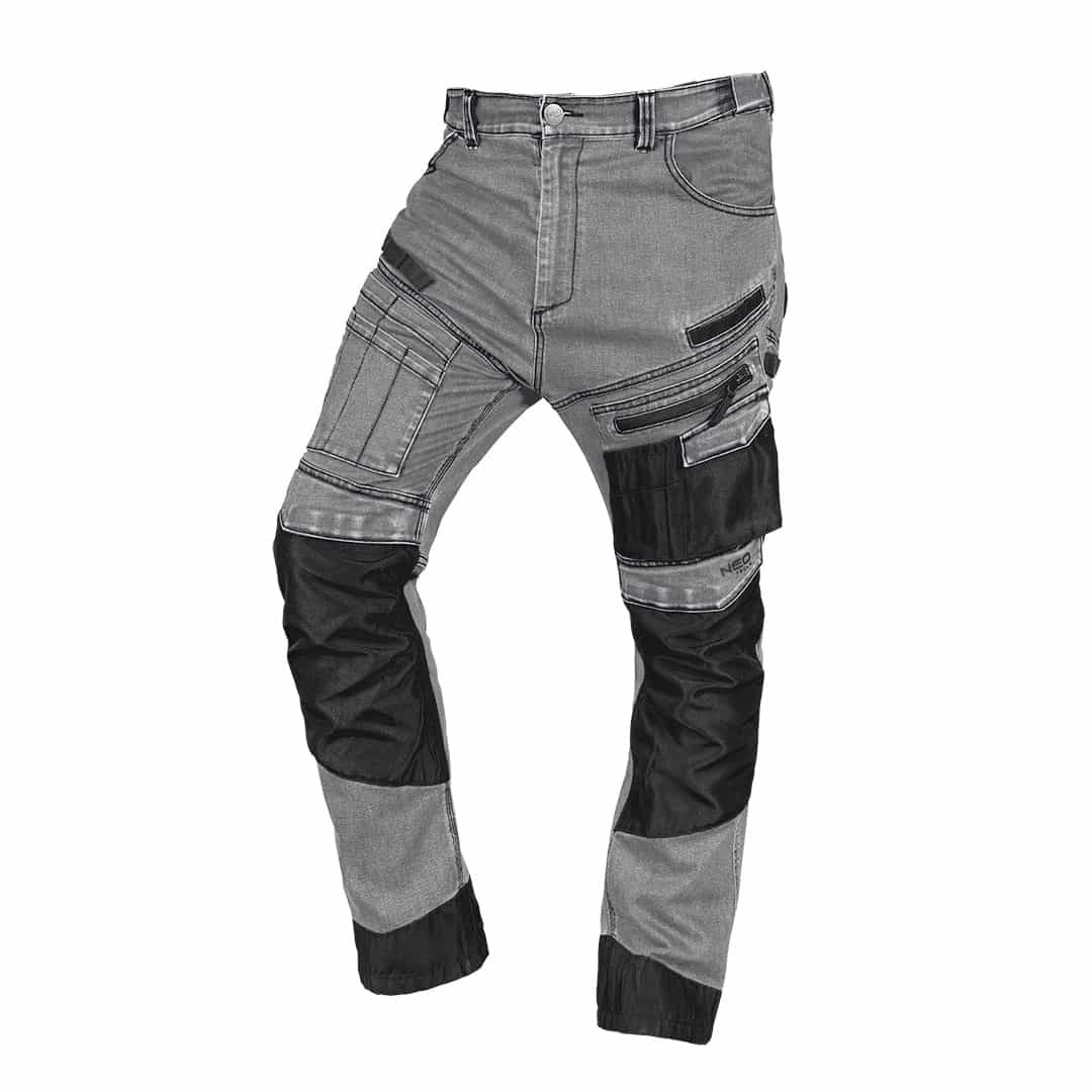 NEO TOOLS DENIM work trousers grey L - durable and comfortable 2