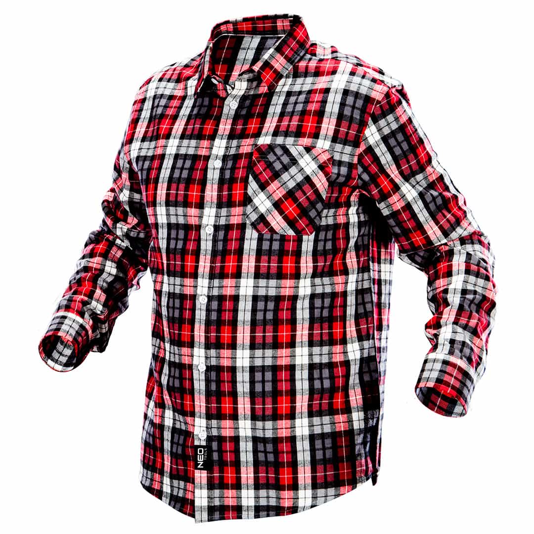 NEO Flannel shirt checkered red-black-white size L 2