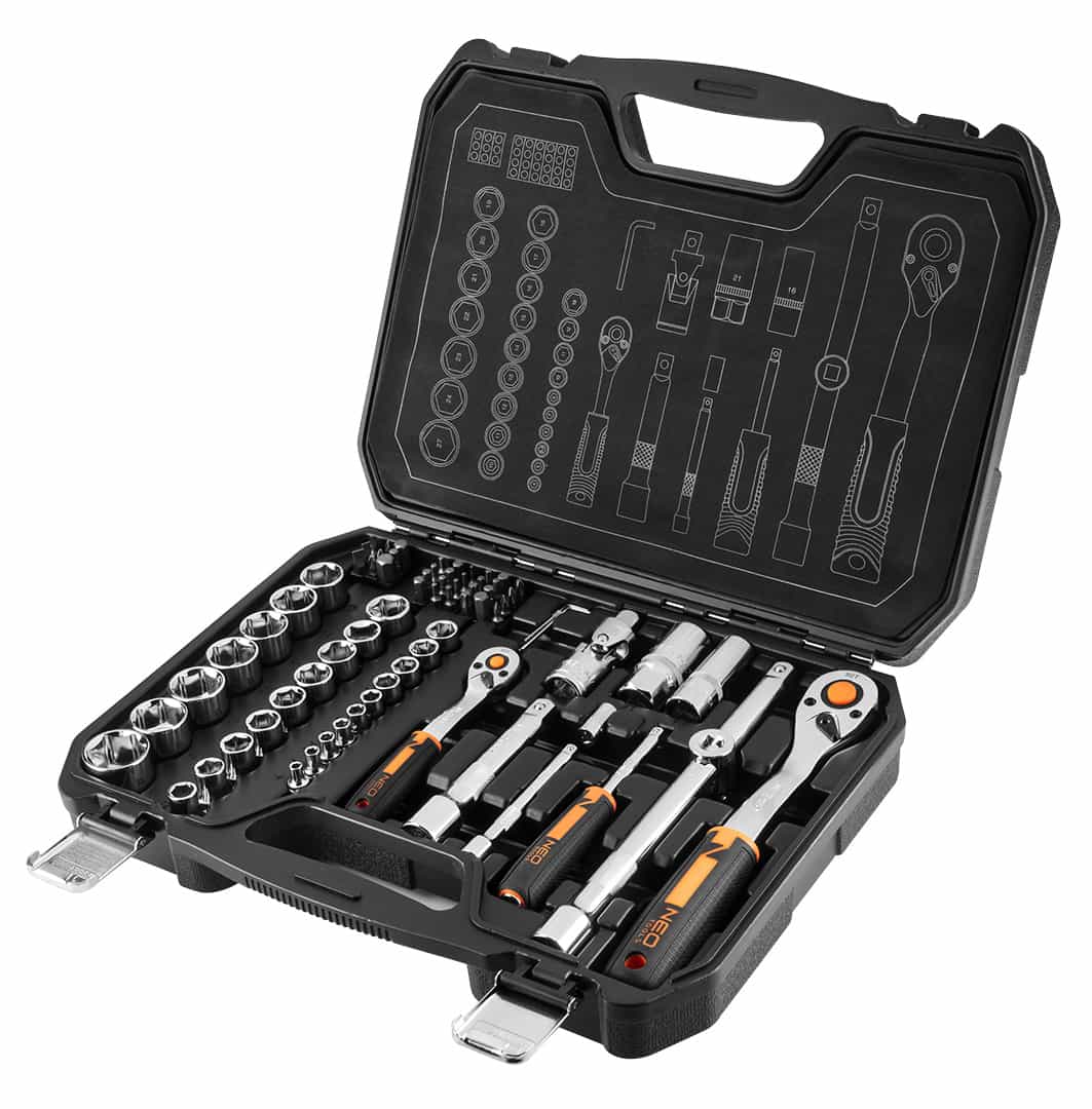 NEO Socket wrench set 1/2" and 1/4" - 73 pieces for professionals 7