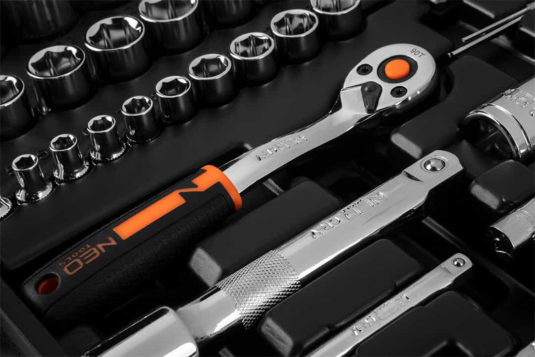 NEO Socket wrench set 1/2" and 1/4" - 73 pieces for professionals 9