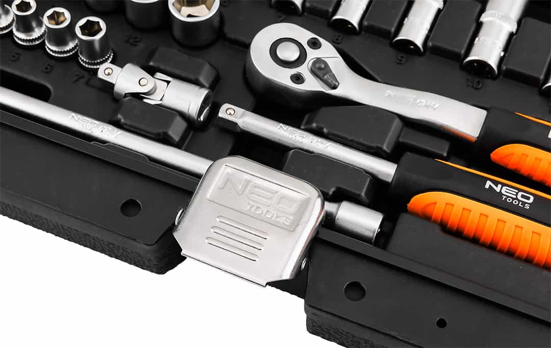 NEO TOOLS Socket wrench set 1/4 inch 23 pcs satin 9
