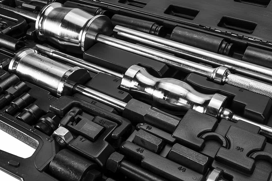 Injector puller set with slide hammer - tool set for professionals 8