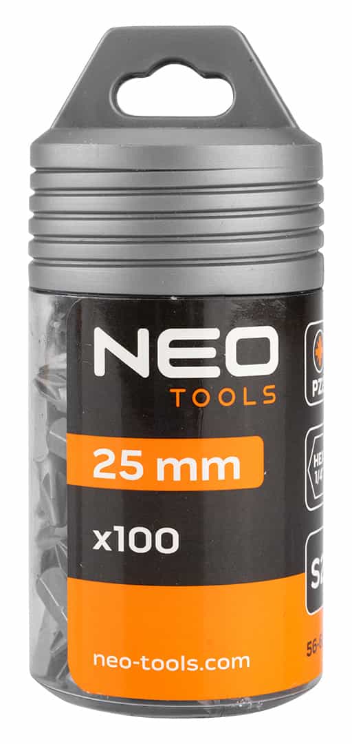 NEO TOOLS Screwdriver bits PZ2 25 mm, 100 pieces - reliable and durable 7