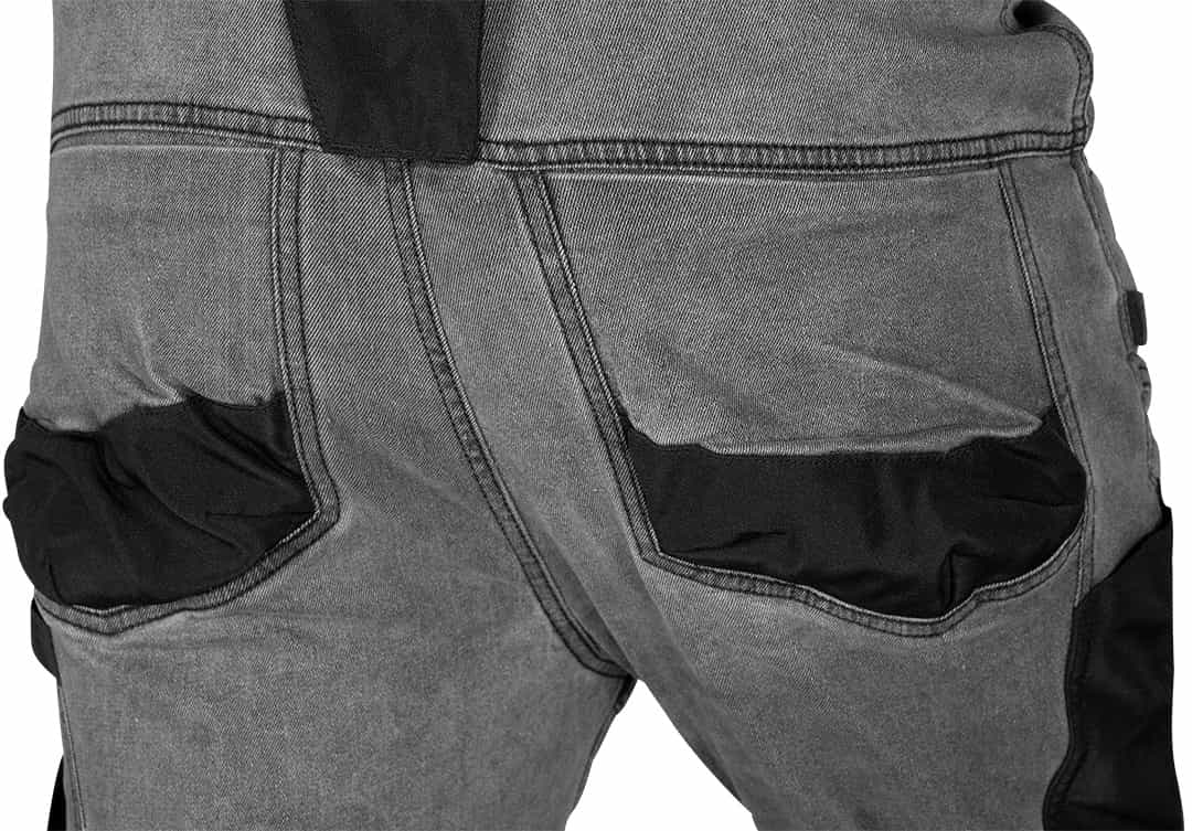 NEO TOOLS DENIM Work Trousers - grey, Oxford reinforced, size M 7