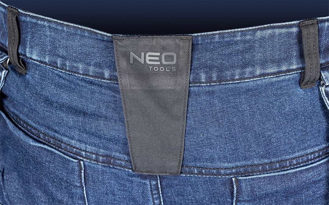 NEO TOOLS DENIM Work Trousers - Cordura reinforced, detachable holster pockets, navy blue, XL 6