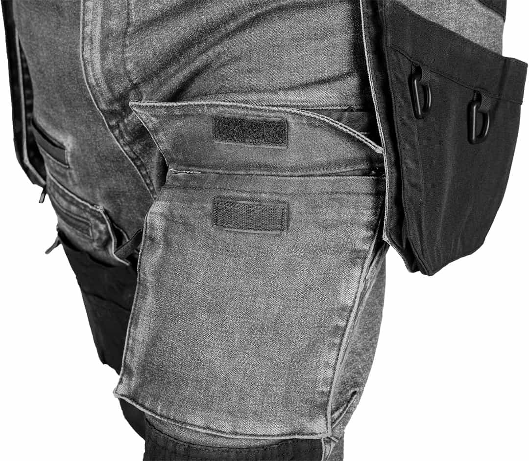 NEO TOOLS DENIM work trousers grey, Cordura reinforcement, size S 10