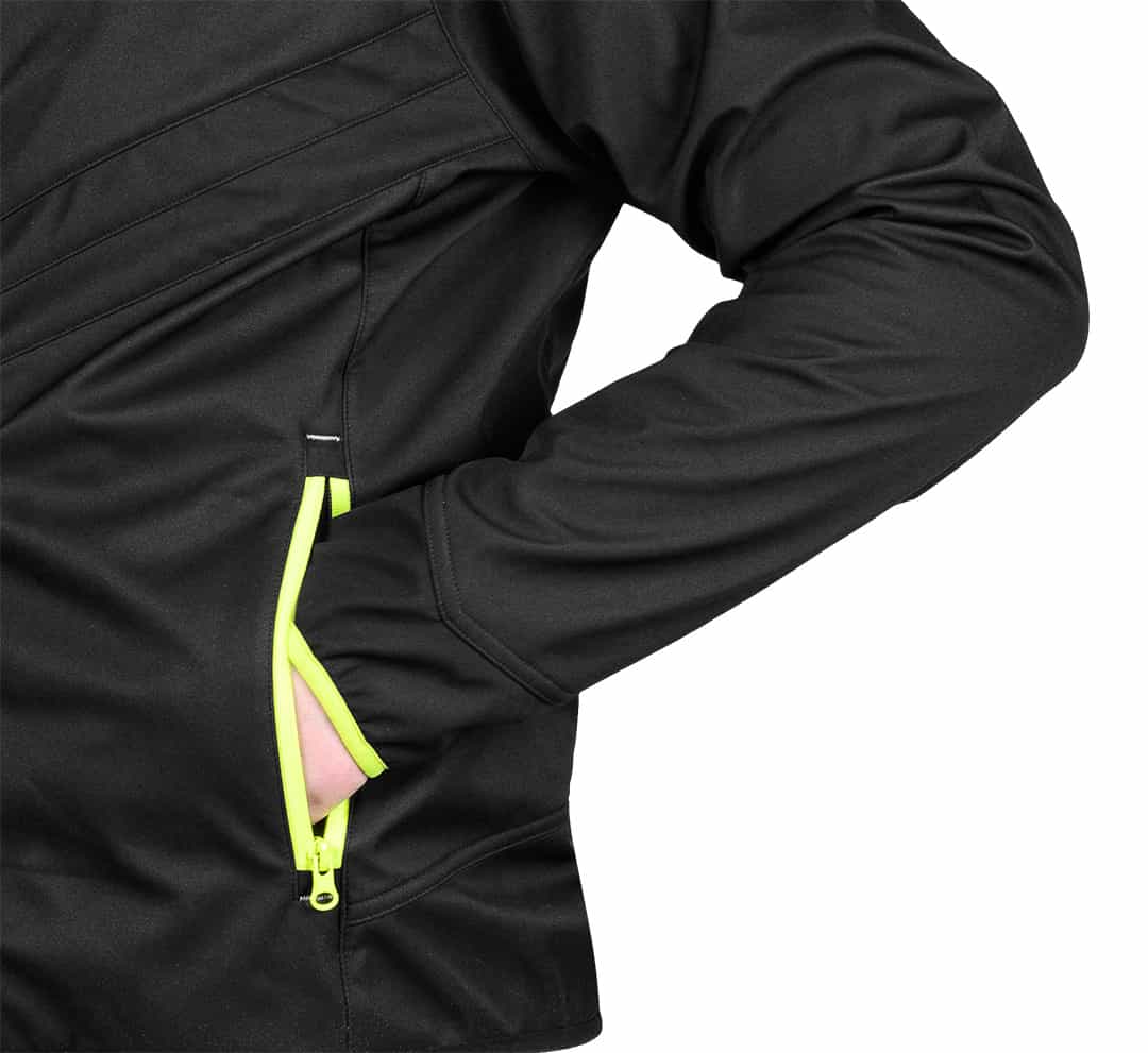 NEO TOOLS Mix&Match Softshell Jacket, black and yellow, size XL - perfect for spring and autumn 6