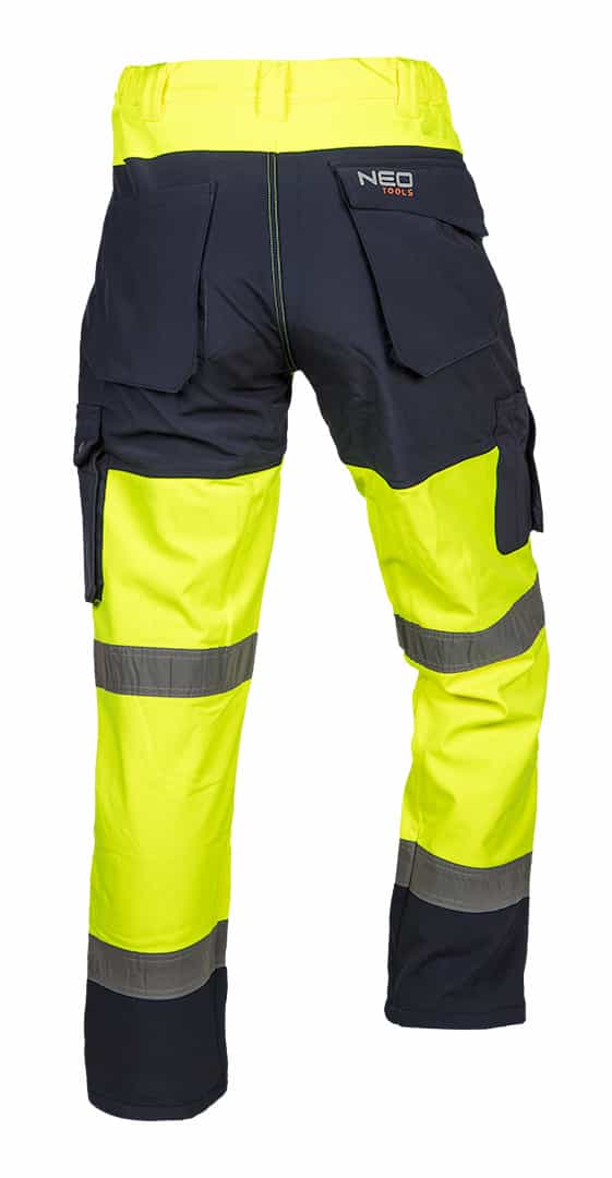 NEO High visibility softshell work trousers yellow size M - comfort and safety 10